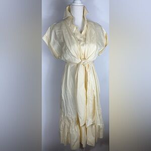 CHICO'S  BLACK LABEL DRESS SZ XS FITS 0/2 CREAM POPLIN